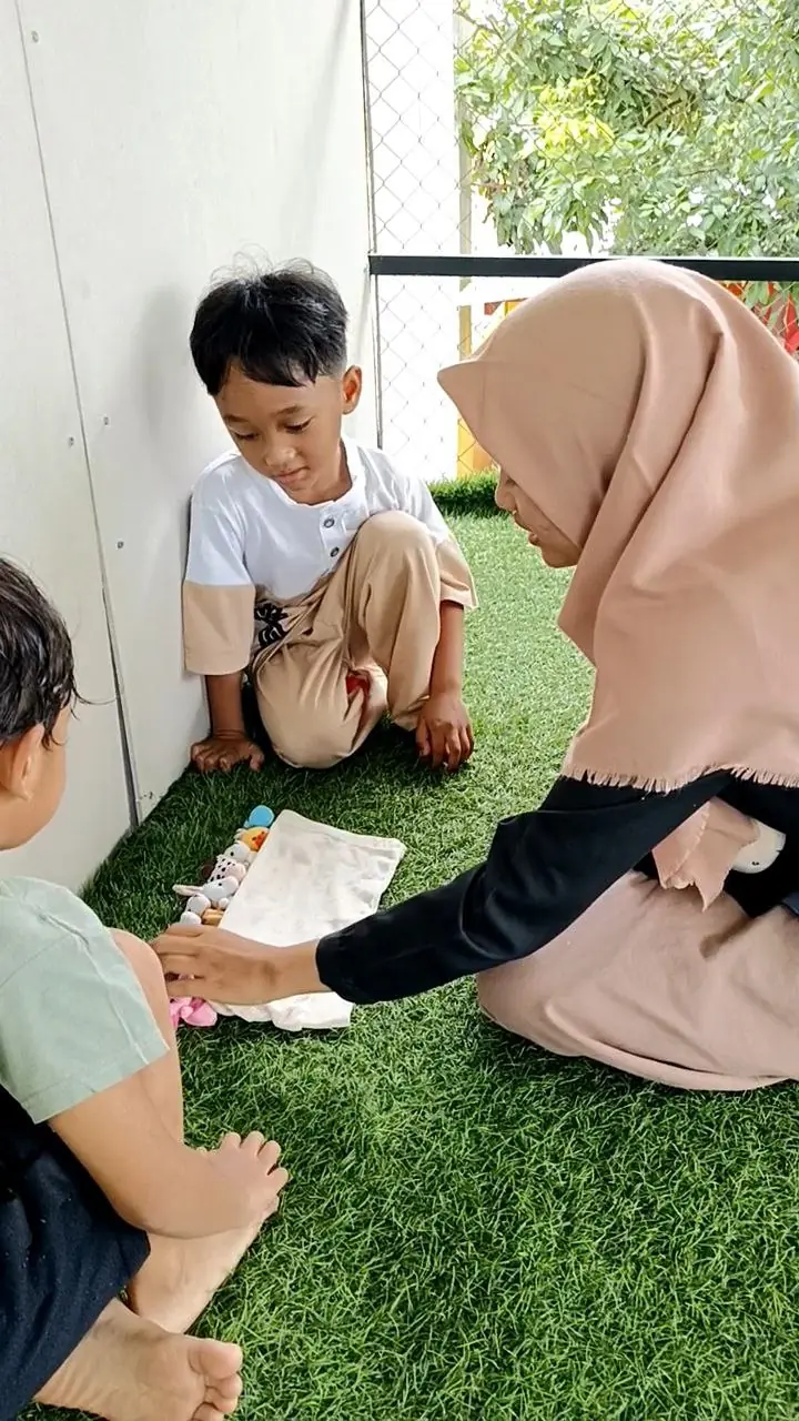 Children learning and playing